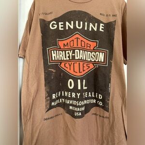 Men’s Harley-Davidson X-Large Brown Cotton T-Shirt - Bahamas